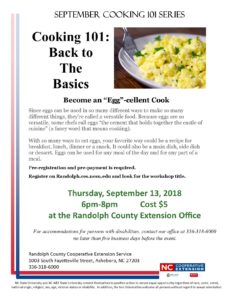 cooking 101 flyer