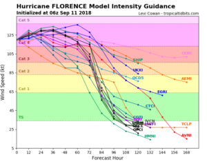 Cover photo for Hurricane Florence Forecast for Strawberry Growers