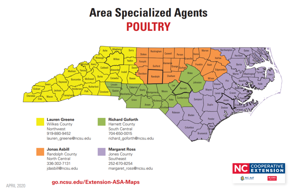Map of NCSU Poultry ASA