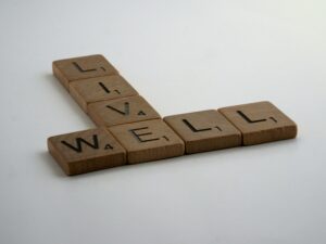 live well with scrabble tiles