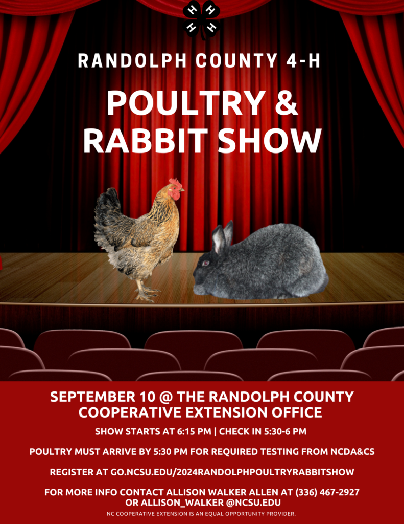 4-H Poultry & Rabbit Show flyer