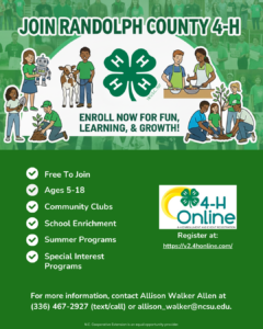 Join Randolph County 4-H Today!
